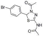N-[4-ACETYL-5-(4-BROMOPHENYL)-4,5-DIHYDRO-1,3,4-THIADIAZOL-2-YL]ACETAMIDE 结构式