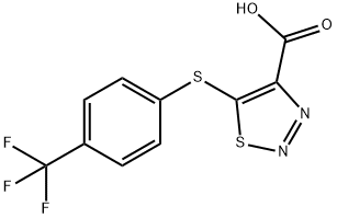 5-((4-(三氟甲基)苯基)硫代)-1,2,3-噻二唑-4-羧酸 结构式