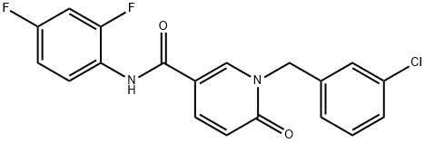 1-(3-CHLOROBENZYL)-N-(2,4-DIFLUOROPHENYL)-6-OXO-1,6-DIHYDRO-3-PYRIDINECARBOXAMIDE 结构式