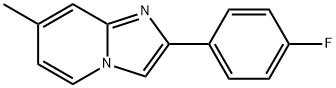 2-(4-FLUORO-PHENYL)-7-METHYL-IMIDAZO[1,2-A]PYRIDINE 结构式