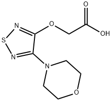 (4-MORPHOLIN-4-YL-[1,2,5]THIADIAZOL-3-YLOXY)-ACETIC ACID 结构式