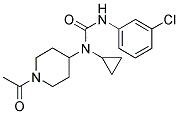 N-(1-ACETYLPIPERIDIN-4-YL)-3-CHLORO-N-CYCLOPROPYL-N'-PHENYLUREA 结构式