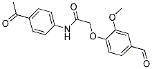 N-(4-ACETYLPHENYL)-(4-FORMYL-2-METHOXYPHENOXY) ACETAMIDE 结构式