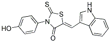 (5Z)-3-(4-HYDROXYPHENYL)-5-(1H-INDOL-3-YLMETHYLENE)-2-THIOXO-1,3-THIAZOLIDIN-4-ONE 结构式