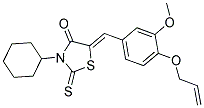 (5Z)-5-[4-(ALLYLOXY)-3-METHOXYBENZYLIDENE]-3-CYCLOHEXYL-2-THIOXO-1,3-THIAZOLIDIN-4-ONE 结构式