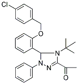 1-(4-TERT-BUTYL-5-(2-(4-CHLOROBENZYLOXY)PHENYL)-1-PHENYL-4,5-DIHYDRO-1H-1,2,4-TRIAZOL-3-YL)ETHANONE 结构式