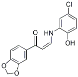 1-(1,3-BENZODIOXOL-5-YL)-3-(5-CHLORO-2-HYDROXYANILINO)-2-PROPEN-1-ONE 结构式
