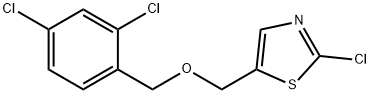 (2-Chloro-1,3-thiazol-5-yl)methyl 2,4-dichlorobenzyl ether 结构式