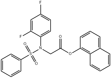 1-NAPHTHYL 2-[2,4-DIFLUORO(PHENYLSULFONYL)ANILINO]ACETATE 结构式