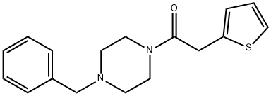 1-(4-BENZYLPIPERAZINYL)-2-(2-THIENYL)ETHAN-1-ONE 结构式