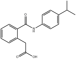 2-(2-{[4-(丙烷-2-基)苯基975]氨甲酰基}苯基)乙酸 结构式