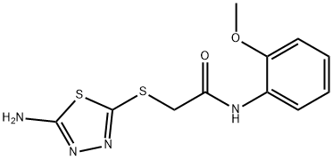 2-[(5-AMINO-1,3,4-THIADIAZOL-2-YL)THIO]-N-(2-METHOXYPHENYL)ACETAMIDE 结构式