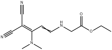 ETHYL 2-([4,4-DICYANO-3-(DIMETHYLAMINO)-1,3-BUTADIENYL]AMINO)ACETATE 结构式