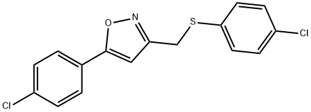 4-CHLOROPHENYL [5-(4-CHLOROPHENYL)-3-ISOXAZOLYL]METHYL SULFIDE 结构式