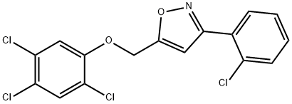 3-(2-CHLOROPHENYL)-5-[(2,4,5-TRICHLOROPHENOXY)METHYL]ISOXAZOLE 结构式