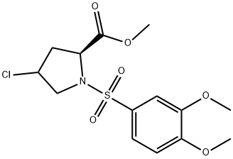 METHYL 4-CHLORO-1-[(3,4-DIMETHOXYPHENYL)SULFONYL]-2-PYRROLIDINECARBOXYLATE 结构式