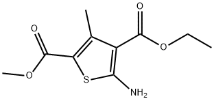 2-甲基5-氨基-3-甲基噻吩-2,4-二甲酸4-乙酯 结构式
