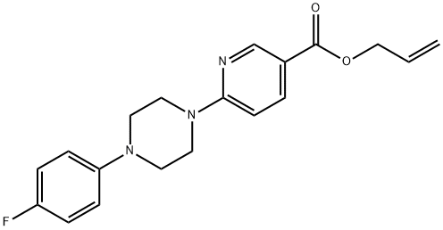 ALLYL 6-[4-(4-FLUOROPHENYL)PIPERAZINO]NICOTINATE 结构式