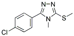 3-(4-CHLOROPHENYL)-4-METHYL-5-(METHYLSULFANYL)-4H-1,2,4-TRIAZOLE 结构式