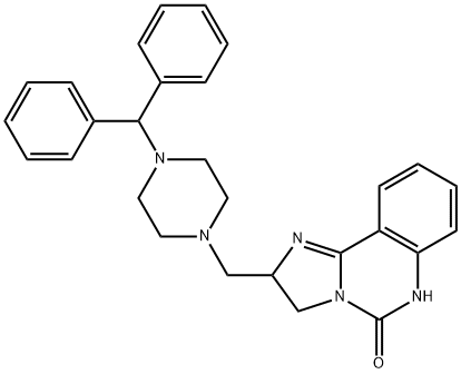 2-[(4-BENZHYDRYLPIPERAZINO)METHYL]-2,6-DIHYDROIMIDAZO[1,2-C]QUINAZOLIN-5(3H)-ONE 结构式