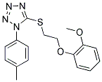 5-([2-(2-Methoxyphenoxy)ethyl]thio)-1-(4-methylphenyl)-1H-tetrazole 结构式