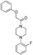 1-(4-(2-Fluorophenyl)piperazinyl)-2-phenoxyethan-1-one 结构式