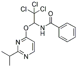N-(2,2,2-TRICHLORO-1-[(2-ISOPROPYLPYRIMIDIN-4-YL)OXY]ETHYL)BENZAMIDE 结构式