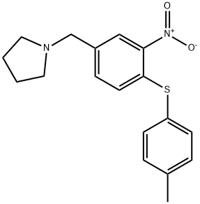 1-(4-[(4-METHYLPHENYL)SULFANYL]-3-NITROBENZYL)PYRROLIDINE 结构式