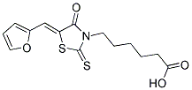 6-(5-FURAN-2-YLMETHYLENE-4-OXO-2-THIOXO-THIAZOLIDIN-3-YL)-HEXANOIC ACID 结构式