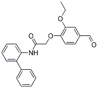 N-BIPHENYL-2-YL-2-(2-ETHOXY-4-FORMYL-PHENOXY)-ACETAMIDE 结构式