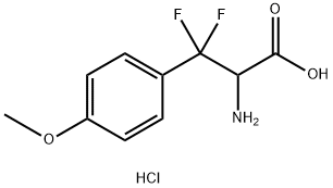 2-AMINO-3,3-DIFLUORO-3-(4-METHOXY-PHENYL)-PROPIONIC ACID HCL 结构式