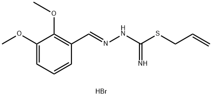 2,3-DIAZA-4-(2,3-DIMETHOXYPHENYL)-1-PROP-2-ENYLTHIOBUTA-1,3-DIENYLAMINE, HYDROBROMIDE 结构式