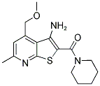 4-(METHOXYMETHYL)-6-METHYL-2-(PIPERIDIN-1-YLCARBONYL)THIENO[2,3-B]PYRIDIN-3-AMINE 结构式