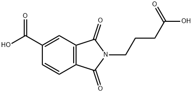 2-(3-CARBOXY-PROPYL)-1,3-DIOXO-2,3-DIHYDRO-1 H-ISOINDOLE-5-CARBOXYLIC ACID 结构式