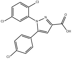 5-(4-CHLOROPHENYL)-1-(2,5-DICHLOROPHENYL)-1H-PYRAZOLE-3-CARBOXYLIC ACID 结构式