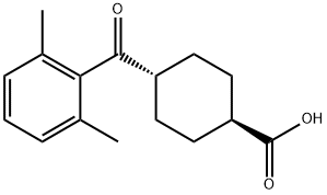 TRANS-4-(2,6-DIMETHYLBENZOYL)CYCLOHEXANE-1-CARBOXYLIC ACID 结构式