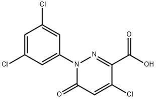 4-CHLORO-1-(3,5-DICHLOROPHENYL)-6-OXO-1,6-DIHYDRO-3-PYRIDAZINECARBOXYLIC ACID 结构式