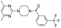 N-(4,6-DIMETHYLPYRIMIDIN-2-YL)-N'-[3-(TRIFLUOROMETHYL)BENZOYL]PIPERAZINE 结构式