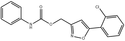 [5-(2-CHLOROPHENYL)-3-ISOXAZOLYL]METHYL N-PHENYLCARBAMATE 结构式