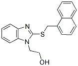 2-(2-[(1-NAPHTHYLMETHYL)THIO]-1H-BENZIMIDAZOL-1-YL)ETHANOL 结构式