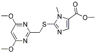 2-[(4,6-DIMETHOXYPYRIMIDIN-2-YL)METHYLTHIO]-1-METHYLIMIDAZOLE-5-CARBOXYLIC ACID METHYL ESTER 结构式