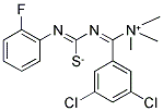 ((3,5-DICHLOROPHENYL)([[(2-FLUOROPHENYL)IMINO](SULFIDO)METHYL]IMINO)METHYL)(TRIMETHYL)AMMONIUM 结构式