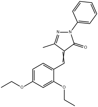 (4E)-4-(2,4-DIETHOXYBENZYLIDENE)-5-METHYL-2-PHENYL-2,4-DIHYDRO-3H-PYRAZOL-3-ONE 结构式