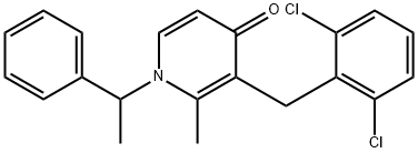 3-(2,6-DICHLOROBENZYL)-2-METHYL-1-(1-PHENYLETHYL)-4(1H)-PYRIDINONE 结构式