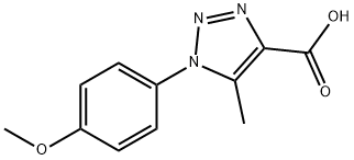 1-(4-甲氧基苯基)-5-甲基-1H-1,2,3-三唑-4-羧酸 结构式