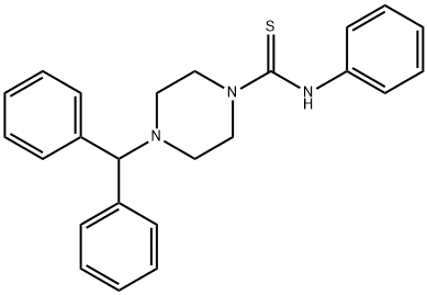 (4-(DIPHENYLMETHYL)PIPERAZINYL)(PHENYLAMINO)METHANE-1-THIONE 结构式