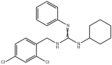 N-CYCLOHEXYL-N'-(2,4-DICHLOROBENZYL)-N''-PHENYLGUANIDINE 结构式