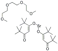 BIS(2,2,6,6-TETRAMETHYL-3,5-HEPTANEDIONATO)STRONTIUM TRIGLYME ADDUCT 结构式