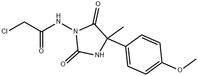 2-氯-N-[4-(4-甲氧基苯基)-4-甲基-2,5-二氧咪唑啉-1-基]乙酰胺 结构式