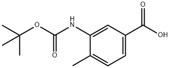 BOC-3-AMINO-4-METHYLBENZOIC ACID 结构式